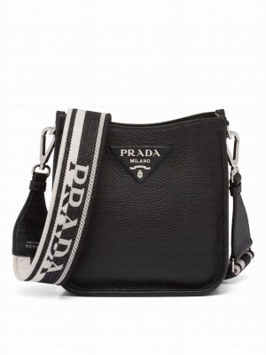 Prada Leather Mini Shoulder Bag Black