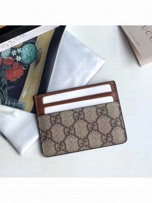 Gucci Linea GG Canvas & Leather Card Case 23166