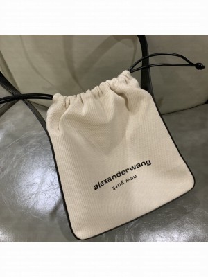 Alexander Wang Ryan Drawstring Dust Shoulder Bag Canvas White