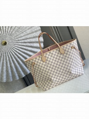 LOUIS VUITTON N41604  NEVERFULL GM Damier Azur Canvas Rose Ballerina