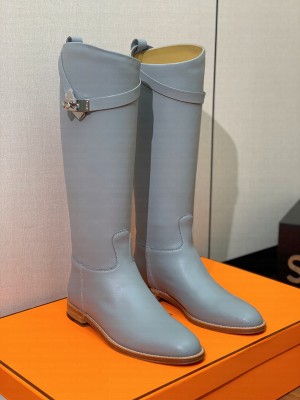 Hermes Women's Faustine Boot Light Blue