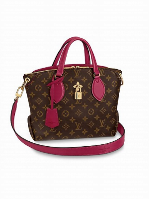 Louis vuitton FLOWER ZIPPED TOTE BB M44351 Lie de Vin