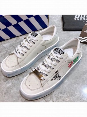 Golden Goose Graffiti White Calfskin Sneaker Blue Spring/Summer 2021 Collection 32