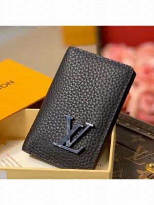 Louis Vuitton Men's Matte Aerogram Pocket Organizer Wallet M69979 Black 2021 Collection