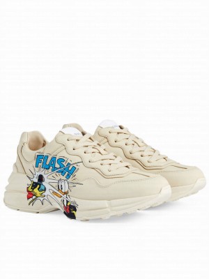 Gucci x Disney Unisex Donald Duck Rhyton Sneaker Cream