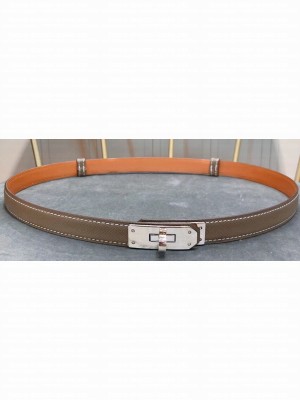 Hermes Width 1.7cm Epsom Calfskin Belt Etoupe