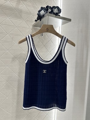 Chanel Knitted Top Navy