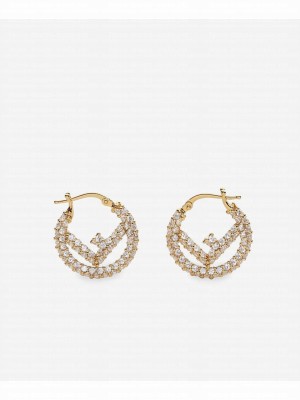Fendi F Is Fendi Earrings Golden