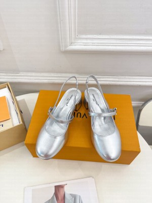 Louis Vuitton Romy Slingback Pump Silver