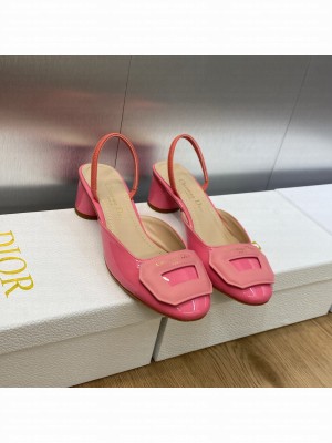 Dior Day Slingback in Patent Leather with 3.5cm Pink 2023