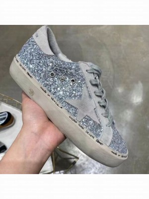 Golden Goose GGDB Sequins Suede Sneaker Silver/Grey Spring/Summer 2021 Collection 09