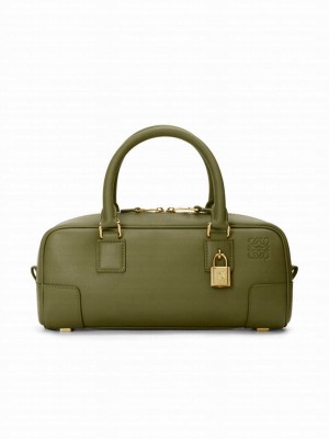 Loewe Amazona 23 Cropped Bag In Nappa Calfskin Green