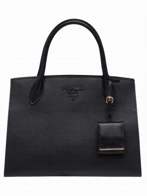 Prada Monochrome Bag 1BA155 Black