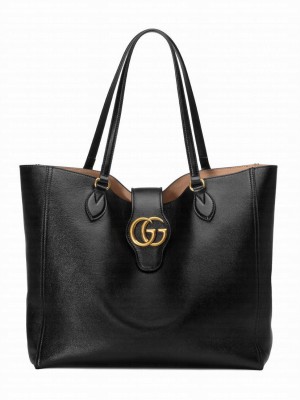Gucci Medium Tote With Double G 649577 Black