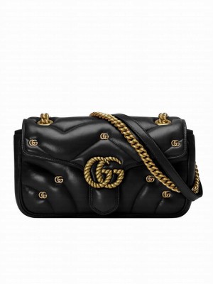 Gucci GG Marmont Small Shoulder Bag 443497 Black