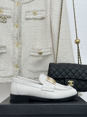 Chanel Calfskin Loafers with Framed CC 2023 013