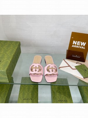 Gucci Women's Interlocking G cut-out slide sandal Collection 016