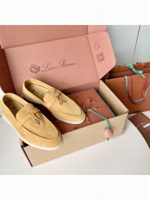 Loro Piana Unisex Summer Charms Walk Suede Loafers 011