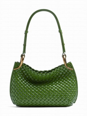 Bottega Veneta Small Clicker Shoulder Bag Green