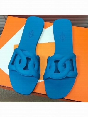 Hermes Aloha Rubber Slipper Sandals Light Blue