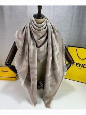 Fendi FF shawl made of mulberry silk and wool blend
