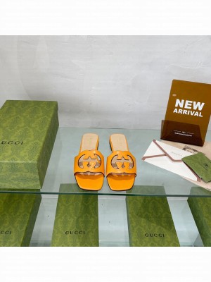 Gucci Women's Interlocking G cut-out slide sandal Collection 018