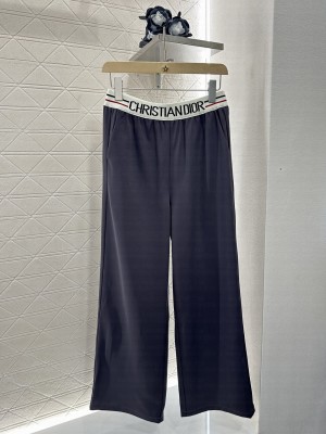 Christian Dior Wide-leg Pants Navy
