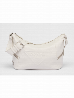 Prada Leather bag with shoulder strap 2VH165 white