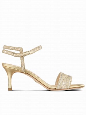 Christian Dior Women's Dway Heeled Sandal Golden