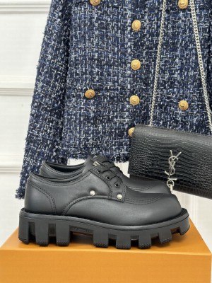 Louis Vuitton Women's Platform Lace-up Loafer Black