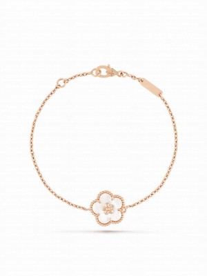 Van Cleef & Arpels Women's Lucky Spring Bracelet, Plum Blossom Red