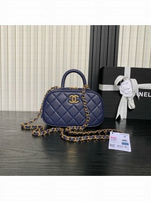 Chanel Mini Bowling Bag AS5572 Dark Blue