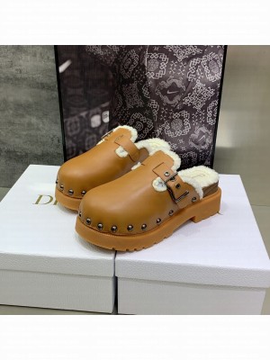 Dior DIORQUAKE CLOG Brown Calfskin