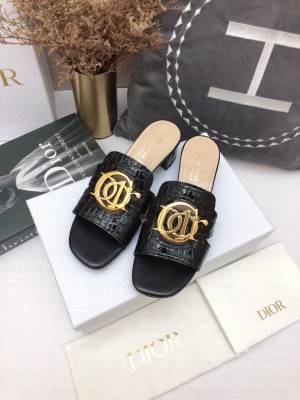 Christian Dior 30 MONTAIGNE 4CM Mule Black Calfskin sandals 2021 Collection