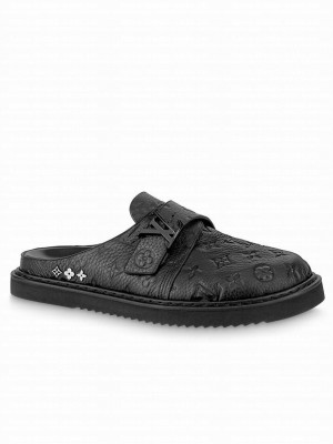 Louis Vuitton Unisex Mule LV EASY 1AA0CA Black