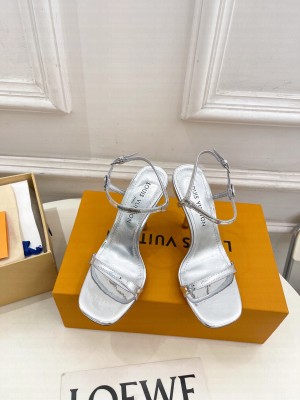 Louis Vuitton Patent calf leather 1AGWZM 6AM Sandal Sliver 2025