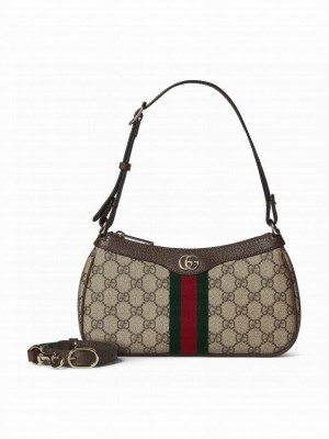 Gucci Ophidia Small Shoulder Bag Dark Coffee