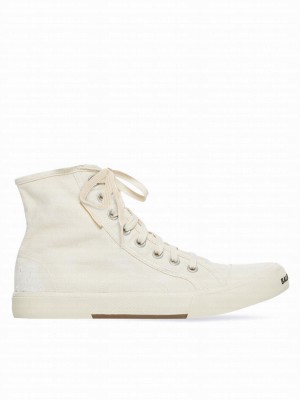 Balenciaga Unisex Paris High Top Sneaker Cream