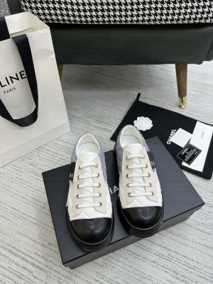 Chanel Quilted Canvas and Leather Sneakers Light Beige 2023 
