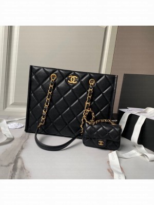 Chanel SMALL SHOPPING BAG AS4940 black