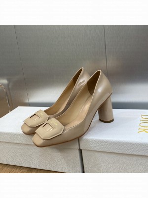 Dior Day Heel 8.5cm in Patent Leather Beige Pump