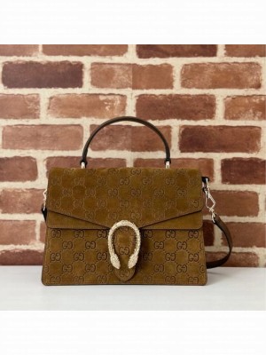 GUCCI SUEDE OPHIDIA TOTE BAG 813399 brown