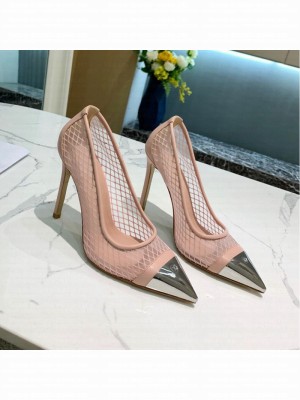 Louis Vuitton Urban Twist Mesh Pump 5.5/10.5cm with Silver Cap Pink 2021 Collection