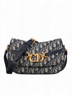 Christian Dior Small CD Besace Bag Dark Blue