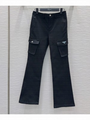 Prada Women's Twill Trousers Black