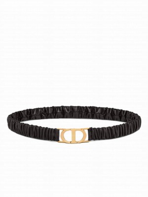 Christian Dior 30 Montaigne Stretch Belt Black