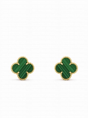 Van Cleef & Arpels Women's Vintage Alhambra Earrings Green