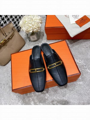 Hermes Esmee Mule with Iconic Roulis Buckle Black 2022 Collection