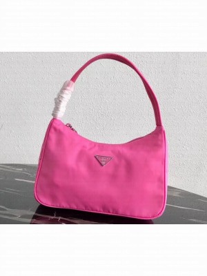 Prada Nylon Hobo Bag MV515 Pink 2019