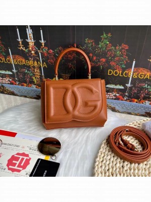 Dolce & Gabbana leather bag G6002 brown